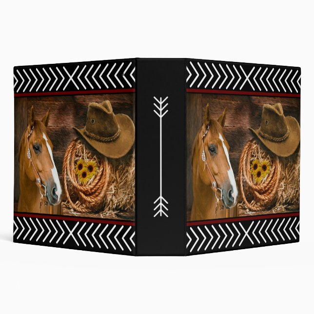 Classeur Horse cowboy Hat Lasso Western (Arrière-plan)