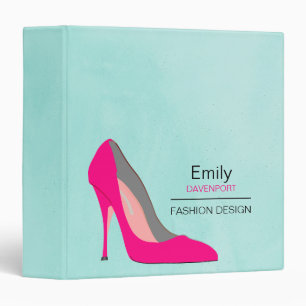 Classeur Hot rose Stiletto High Heel Shoe Chic Personnalisé