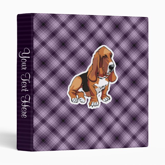 Classeur Hound Basset violet (Devant/Côté)