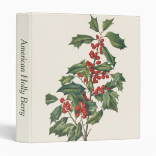 Classeur Houx de Noël Classique avec Baies Rouges Art