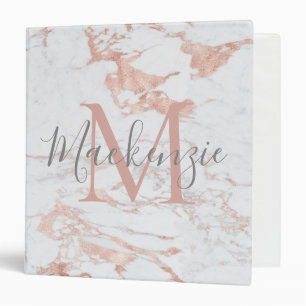 Classeur Huile Rose de luxe Monogramme de marbre