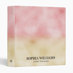 Classeur Huile rose et or Ombre