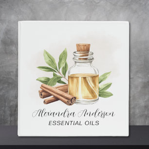 Classeur Huiles Essentielles Cannelle Verdure Aquarelle