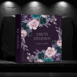 Classeur Humeur Bohème Marque Violet Aubergine Foncé Turq