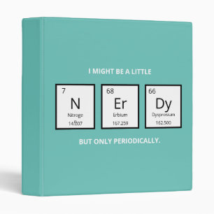Classeur Humour de table périodique Nerdy Funny Science P