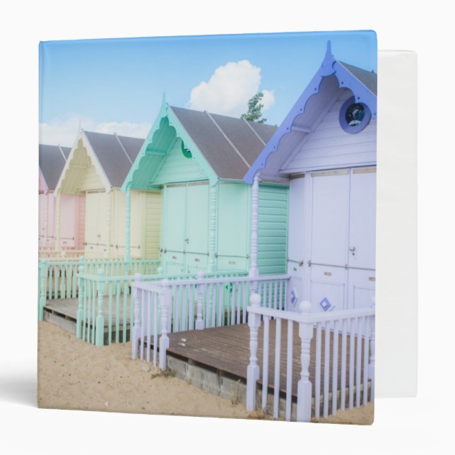 Classeur Huttes de plage d'île de Mersea (Devant/Intérieur)