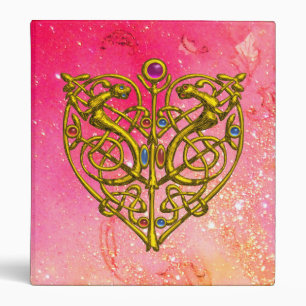 Classeur HYPER VALENTINE / COEUR CELTIQUE OR ÉCLAIRAGE rose
