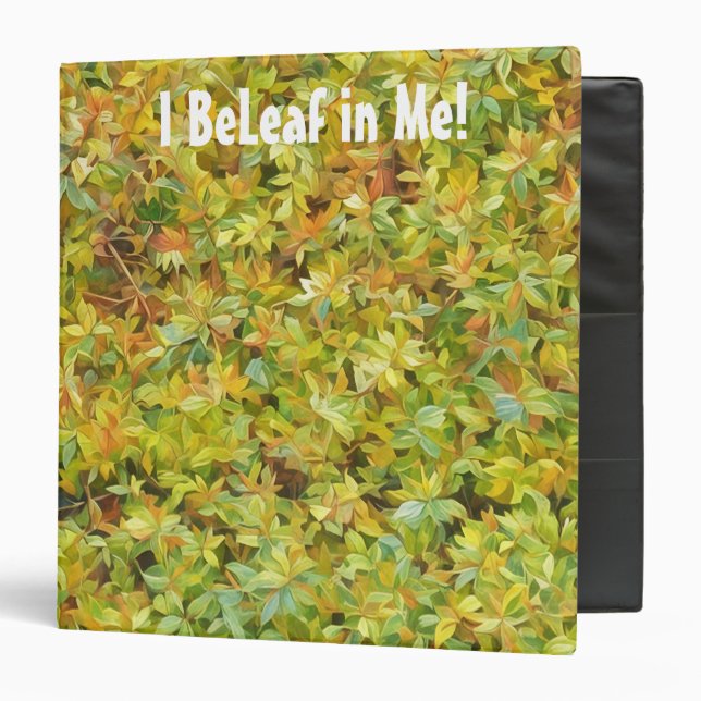 Classeur I BeLeaf in Me Pun Joli Carnet d'art feuille Class (Devant/Intérieur)