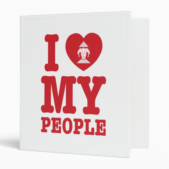 Classeur I Heart (Love) Erawan My Lao People (Devant/intérieur)