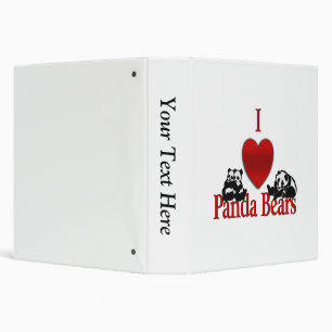 Classeur I Heart Panda Bears personnel