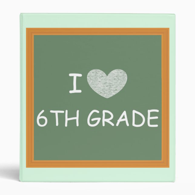 Classeur I Love 6th Grade (Devant)