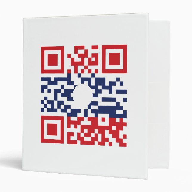 Classeur I Love Laos (Khoy Huk Lao) Drapeau QR Code | Geek  (Devant/intérieur)