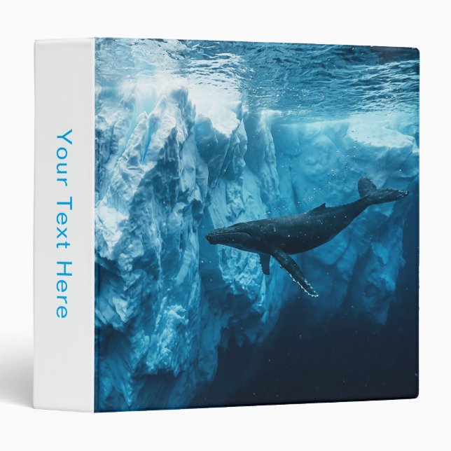 Classeur Iceberg sous-marin et baleine à bosse (Devant/Côté)