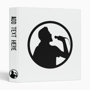 Classeur Icône de chanteur - Logo de karaoké
