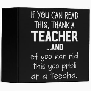 Classeur If You Can Read This, Thank A Teacher