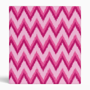 Classeur Ikat Chevron Stripes - Fuchsia et rose pâle