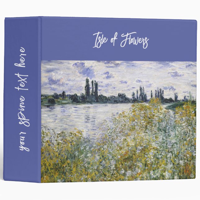 Classeur Île aux fleurs près de Vétheuil, Claude Monet (Devant/Côté)