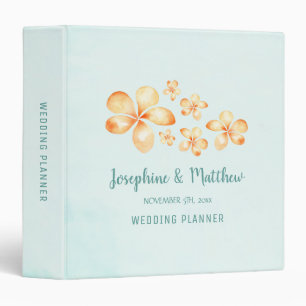 Classeur Île Plumeria Wedding planner personnalisé