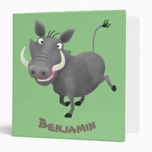 Classeur Illustration amusante d'un cochon de phacochère af