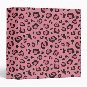Classeur Illustration d'animal de rose de léopard
