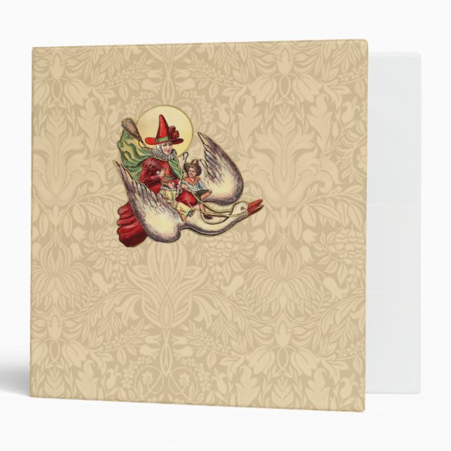 Classeur Illustration d'antiquité de Mère Goose Child (Devant/intérieur)