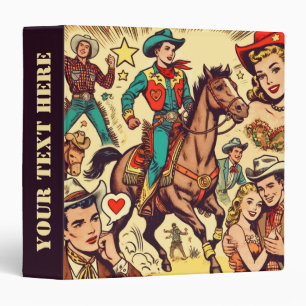 Classeur Illustration de bandes dessinées de pays vintage