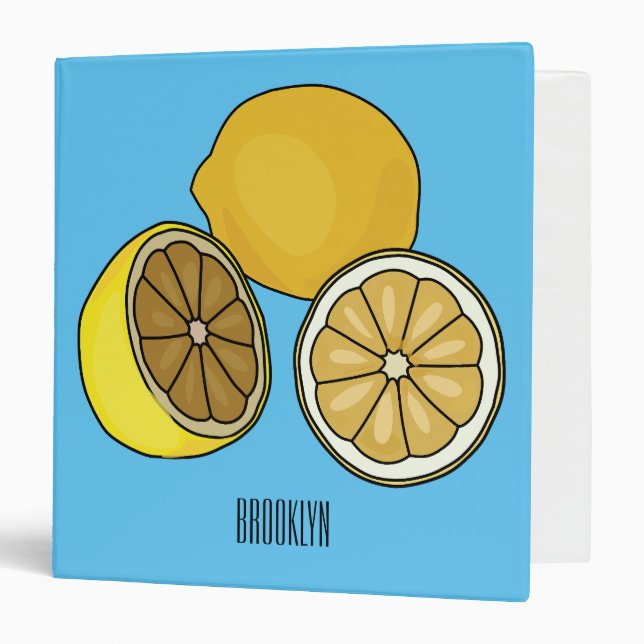 Classeur Illustration de citron (Devant/Intérieur)