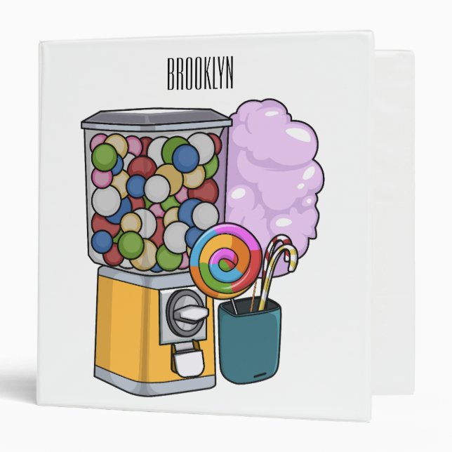 Classeur Illustration de dessin de bonbon (Devant/Intérieur)