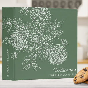 Classeur Illustration de fleur champêtre délicate pour livr