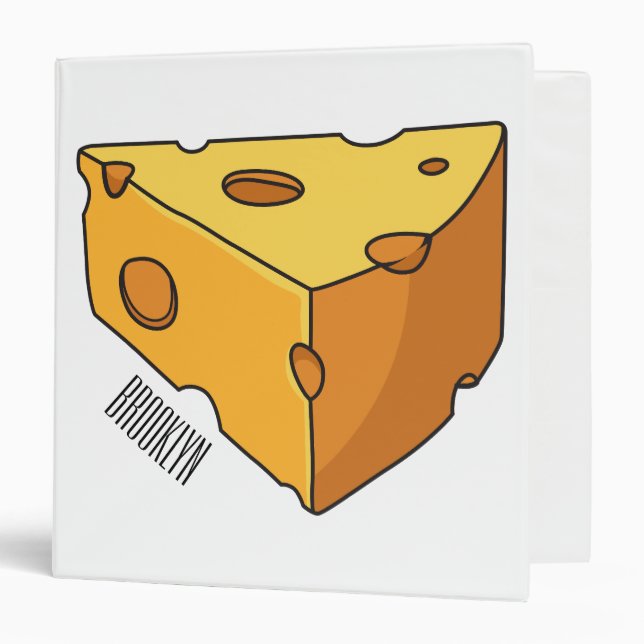 Classeur Illustration de fromage (Devant/Intérieur)
