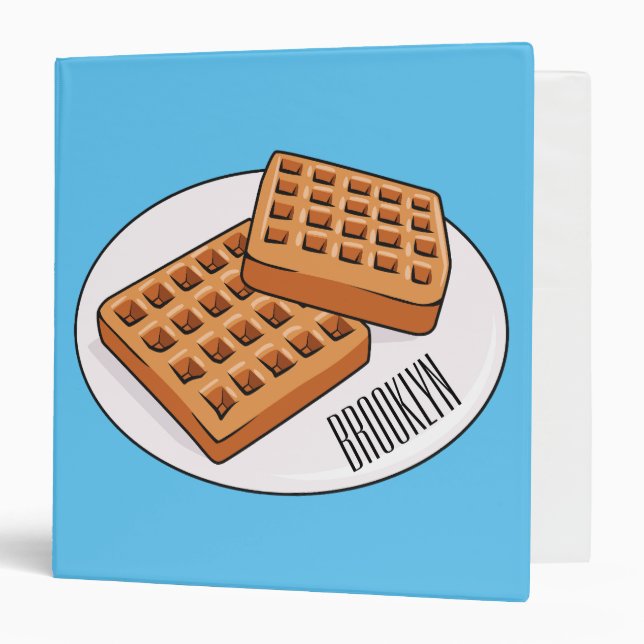 Classeur Illustration de gaufre (Devant/Intérieur)