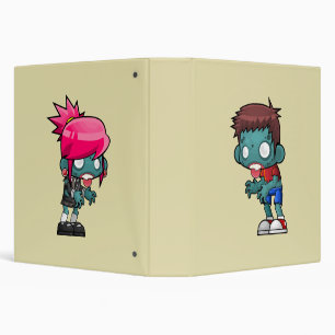 Classeur Illustration de jote garçon et fille Zombie