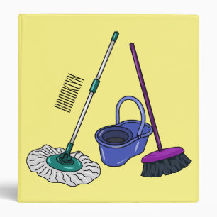 Classeur Illustration de la bande dessinée Broom & mop