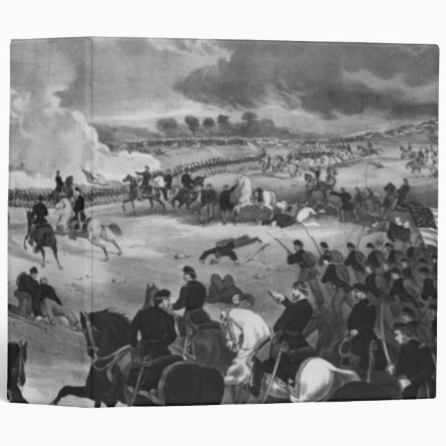 Classeur Illustration de la bataille de Gettysburg (Devant/Côté)