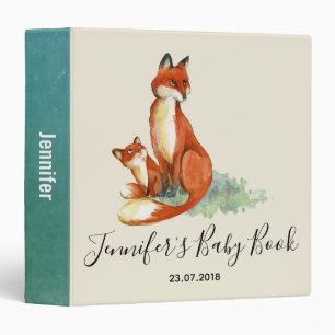 Classeur Illustration de l'aquarelle Momma Fox et Baby