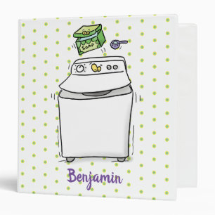 Classeur Illustration de lave-linge mignonne