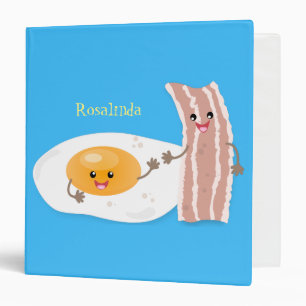 Classeur Illustration de l'oeuf de Cute kawaii et du bacon