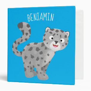 Classeur Illustration de mignon léopard des neiges