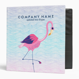 Classeur Illustration de mignons Flamants roses et ondulati