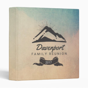Classeur Illustration de montagne avec Sun Rays Family Reun