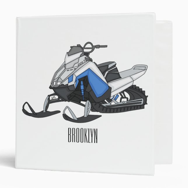 Classeur Illustration de motoneige (Devant/Intérieur)