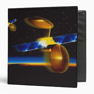 Classeur Illustration des satellites au-dessus de l'horizon