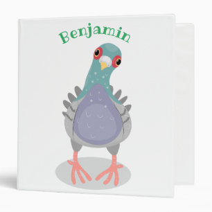 Classeur Illustration drôle de pigeon curieux