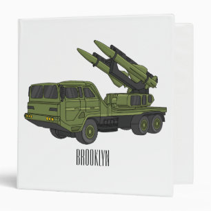 Classeur Illustration d'un camion de missiles militaires