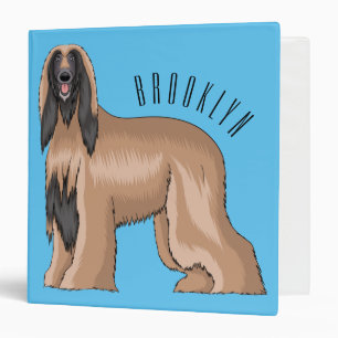 Classeur Illustration d'un chien hound afghan