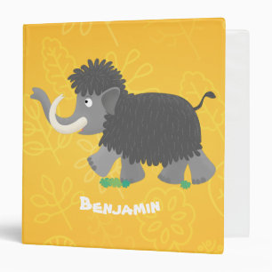 Classeur Illustration d'un mammouth laineux mou