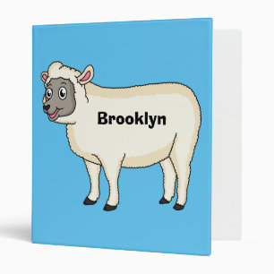 Classeur Illustration d'un mouton joyeux