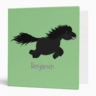Classeur Illustration d'un poney de Shetland mignon