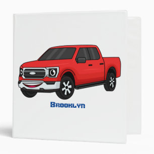 Classeur Illustration d'une camionnette rouge mou