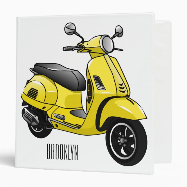 Classeur Illustration d'une moto cyclable (Devant/Intérieur)